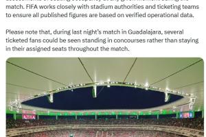 上座率遭质疑,FIFA回应:人数统计依据门票扫描和实际到场观众数配图